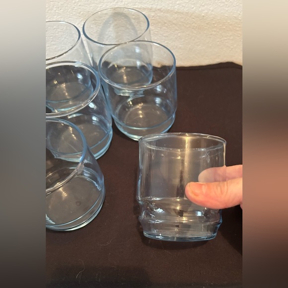 Set of 6 Rosenthal Studio Line Whiskey/old fashion/lowball glasses. Blue tint. - Picture 6 of 9